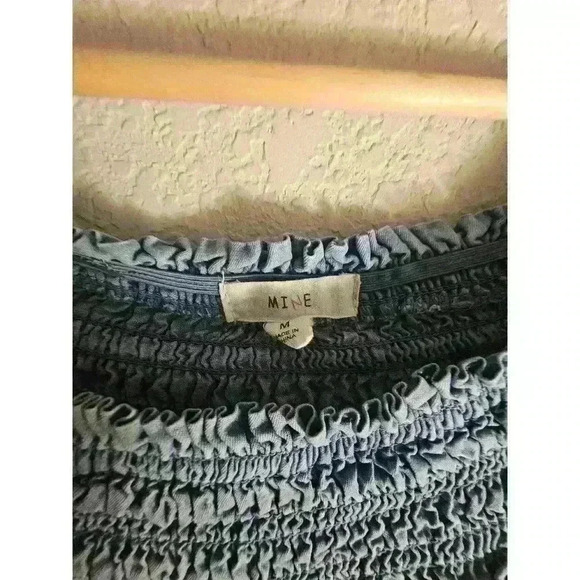 Off shoulder denim embroidered blouse - Picture 3 of 3